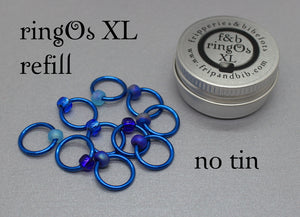 ringOs XL Favourite Jeans - Snag-Free Ring Stitch Markers for Knitting