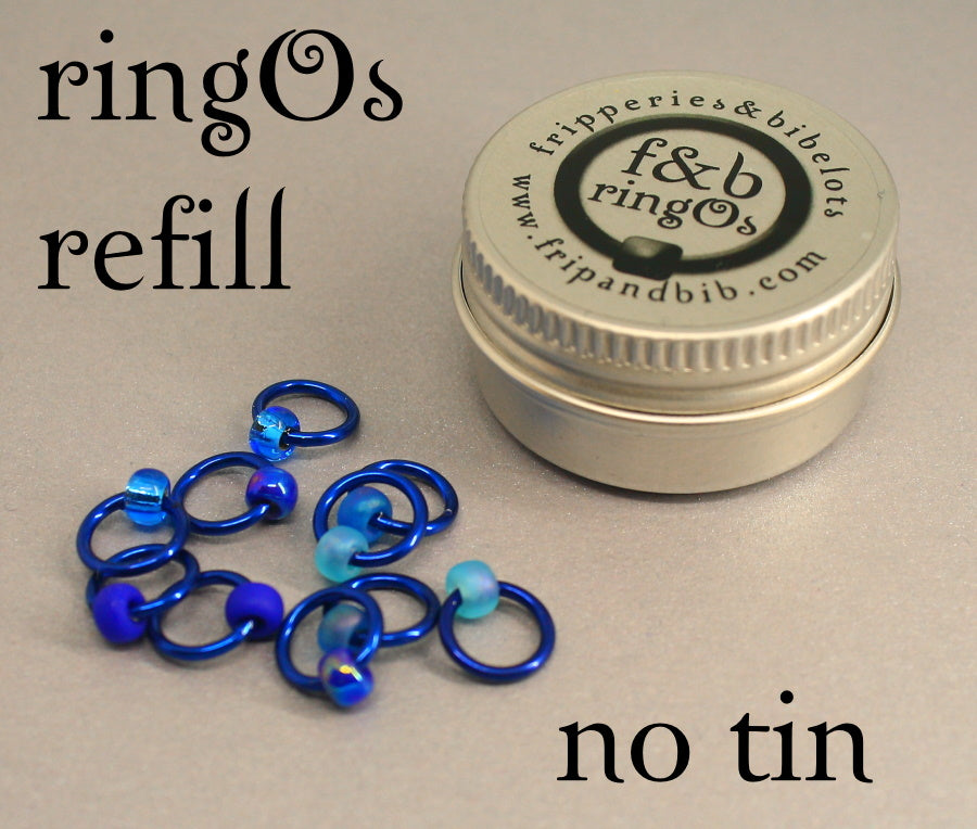 ringOs REFILL ~ Favourite Jeans ~ Snag Free Ring Stitch Markers for Knitting