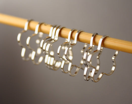 Simple Solid Snag-Free Flower Ring Stitch Markers for Knitting