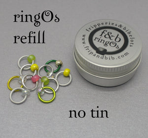 ringOs REFILL ~ G & T ~ Snag Free Ring Stitch Markers for Knitting