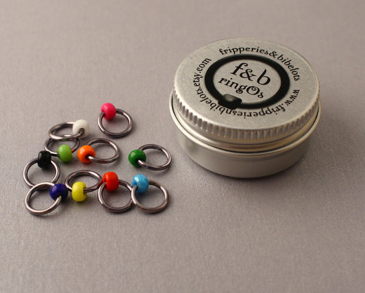 ringOs Graffiti ~ Snag Free Ring Stitch Markers for Knitting