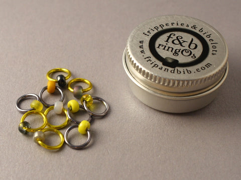 ringOs Grellow ~ Snag Free Ring Stitch Markers for Knitting