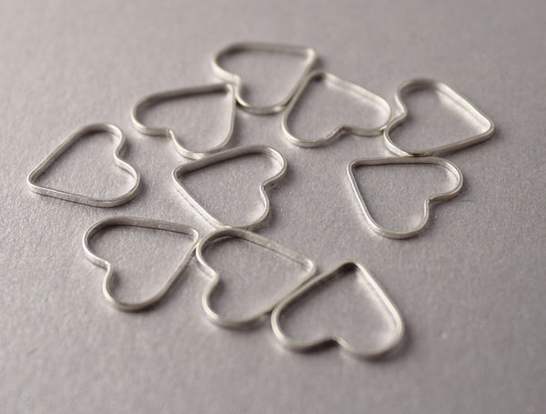 Simple Solid Snag-Free Heart Ring Stitch Markers for Knitting