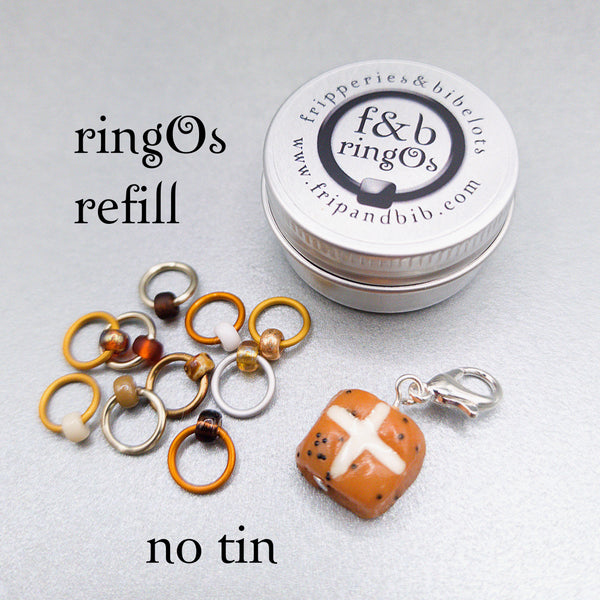 ringOs Hot Cross Buns EASTER LIMITED EDITION  Snag Free Ring Stitch Markers for Knitting