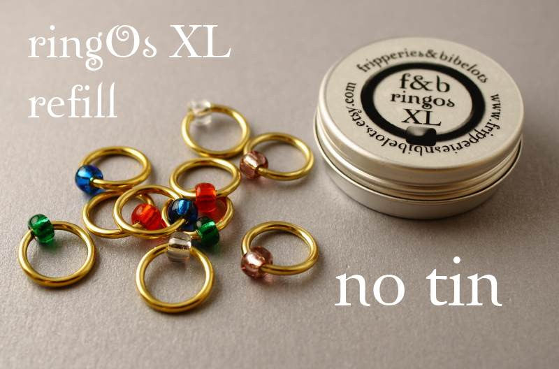 ringOs XL REFILL - Jewellery Box - Snag-Free Ring Stitch Markers for Knitting