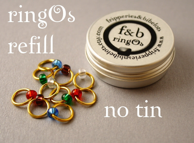 ringOs REFILL ~ Jewellery Box ~ Snag Free Ring Stitch Markers for Knitting