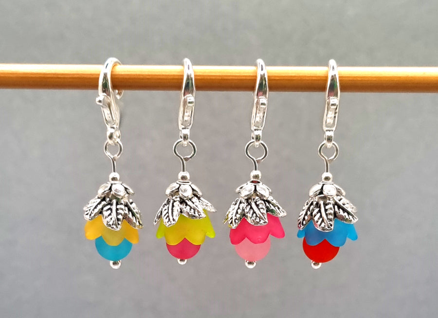 Last Summer Flowers Stitch Markers for Knitting and Crochet