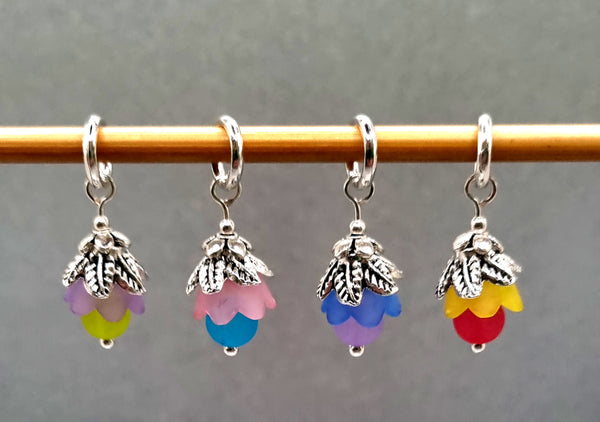 Last Summer Flowers Stitch Markers for Knitting and Crochet