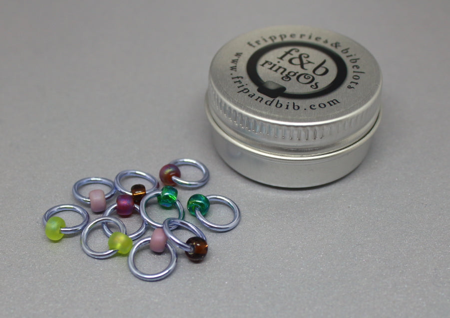 ringOs Lavender Garden ~ Snag Free Ring Stitch Markers for Knitting