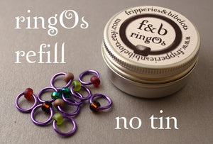 ringOs REFILL ~ Lavender Garden ~ Snag Free Ring Stitch Markers for Knitting
