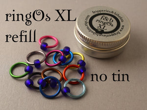 ringOs XL REFILL - Mind The Gap - Snag-Free Ring Stitch Markers for Knitting