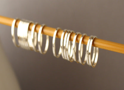 Simple Solid Snag-Free Mini Oval Ring Stitch Markers for Knitting