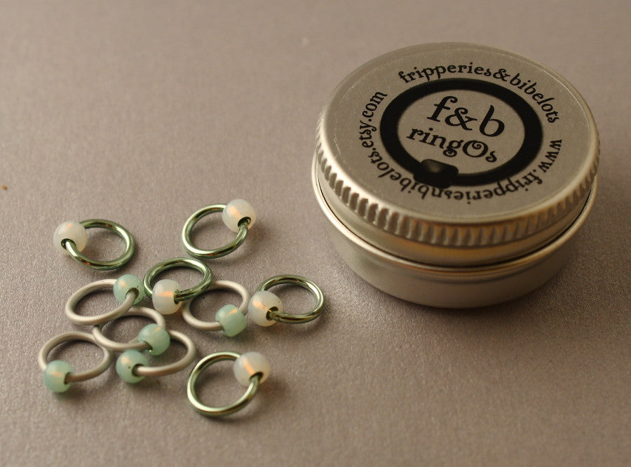 ringOs Minty Fresh ~ Snag Free Ring Stitch Markers for Knitting