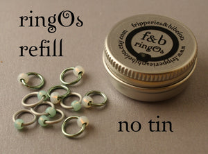 ringOs REFILL ~ Minty Fresh ~ Snag Free Ring Stitch Markers for Knitting