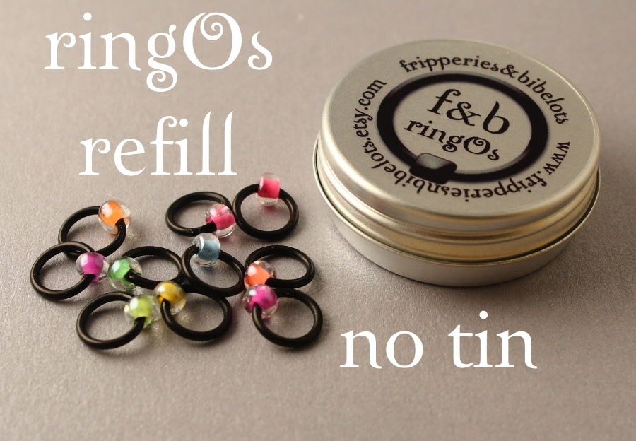 ringOs REFILL ~ Neon ~ Snag Free Ring Stitch Markers for Knitting