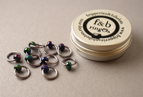 ringOs Oil Slick ~ Snag Free Ring Stitch Markers for Knitting