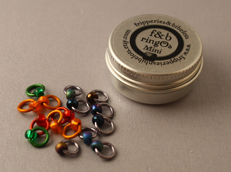 ringOs Mini Oil Slick - Snag-Free Ring Stitch Markers for Sock Knitting