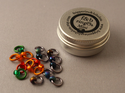 ringOs Mini Oil Slick - Snag-Free Ring Stitch Markers for Sock Knitting