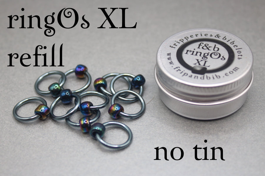 ringOs XL Oil Slick - Snag-Free Ring Stitch Markers for Knitting