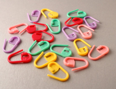 Colourful Padlock Style Locking Stitch Markers or Row Markers for Knitting and Crochet