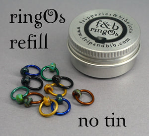 ringOs REFILL ~ Patina ~ Snag Free Ring Stitch Markers for Knitting