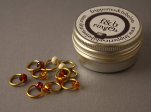 ringOs Peanut Butter ~ Snag Free Ring Stitch Markers for Knitting
