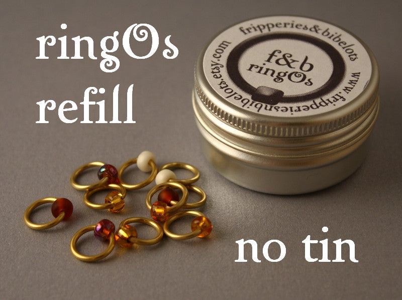 ringOs REFILL ~ Peanut Butter ~ Snag Free Ring Stitch Markers for Knitting