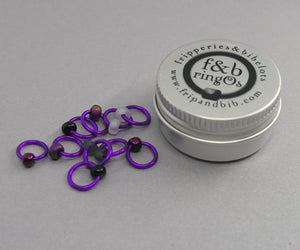 ringOs Purple Velvet ~ Snag Free Ring Stitch Markers for Knitting