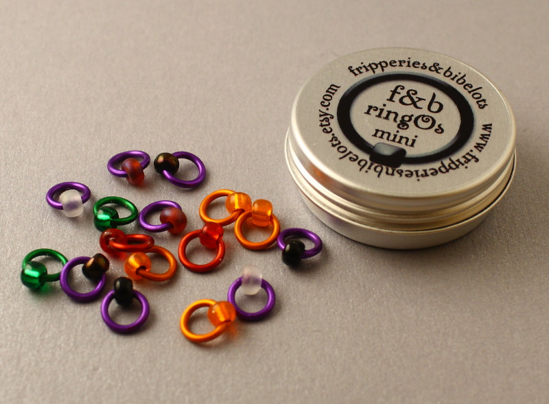 ringOs Mini Purple Velvet - Snag-Free Ring Stitch Markers for Sock Knitting