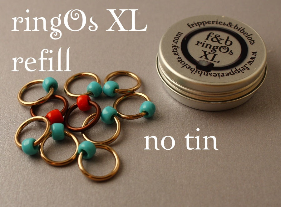 ringOs XL REFILL - Robin's Nest - Snag-Free Ring Stitch Markers for Knitting