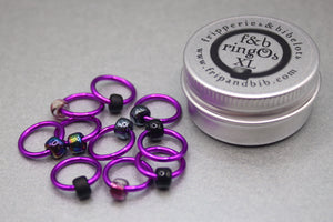 ringOs XL Rock Chick - Snag-Free Ring Stitch Markers for Knitting