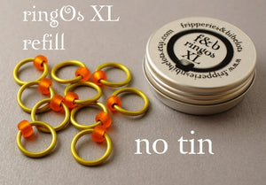 ringOs XL REFILL - Rubber Ducky - Snag-Free Ring Stitch Markers for Knitting