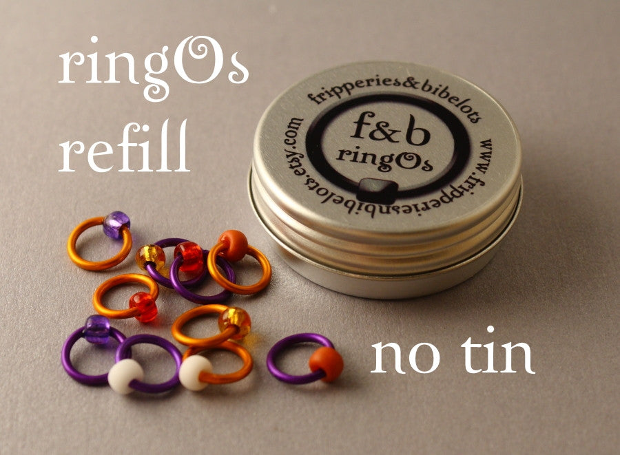 ringOs REFILL ~ Saffron ~ Snag Free Ring Stitch Markers for Knitting