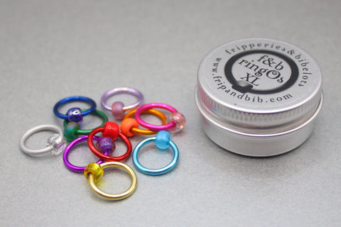 ringOs XL Spectrum - Snag-Free Ring Stitch Markers for Knitting