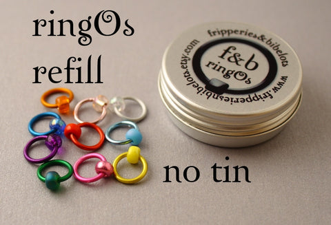 ringOs REFILL ~ Spectrum ~ Snag Free Ring Stitch Markers for Knitting