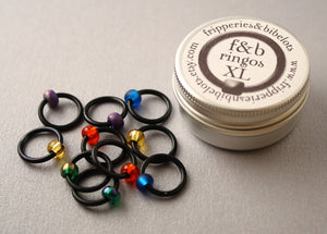 ringOs XL Stained Glass Window - Snag-Free Ring Stitch Markers for Knitting