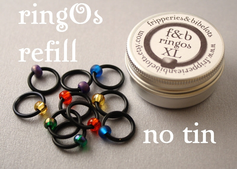 ringOs XL REFILL - Stained Glass Window - Snag-Free Ring Stitch Markers for Knitting