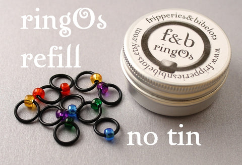 ringOs REFILL ~ Stained Glass Window ~ Snag Free Ring Stitch Markers for Knitting