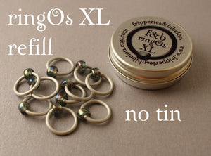 ringOs XL Stormy Weather - Snag-Free Ring Stitch Markers for Knitting