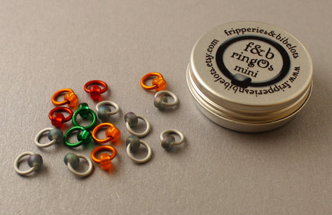 ringOs Mini Stormy Weather - Snag-Free Ring Stitch Markers for Sock Knitting