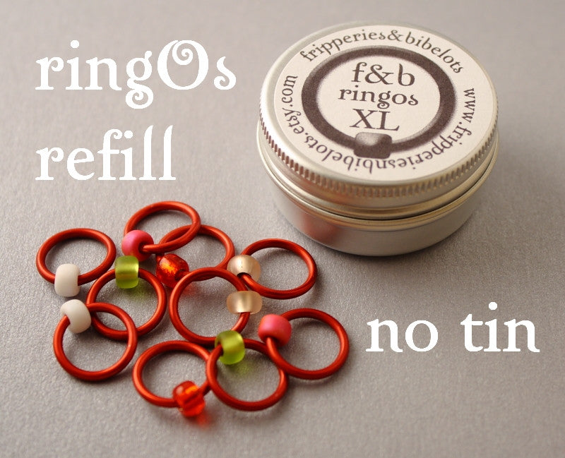 ringOs XL REFILL - Strawberry Fields - Snag-Free Ring Stitch Markers for Knitting