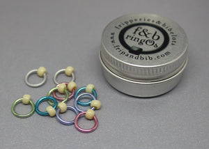 ringOs Sugared Almonds ~ Snag Free Ring Stitch Markers for Knitting