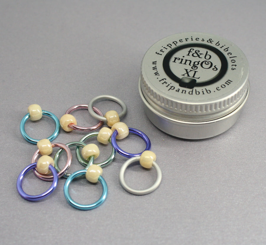 ringOs XL Sugared Almonds - Snag-Free Ring Stitch Markers for Knitting