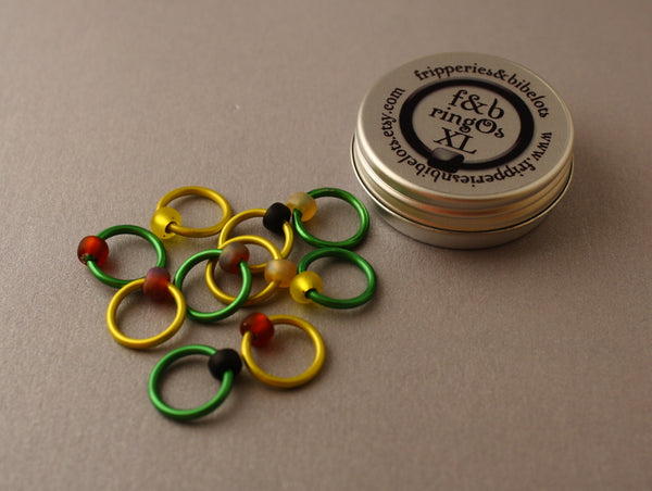 ringOs XL Sunflower - Snag-Free Ring Stitch Markers for Knitting