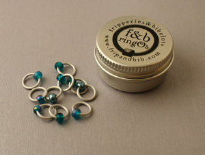 ringOs Tealicious ~ Snag Free Ring Stitch Markers for Knitting