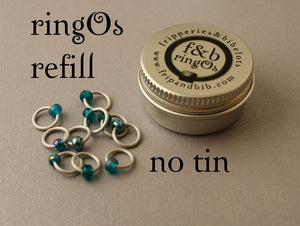 ringOs REFILL ~ Tealicious ~ Snag Free Ring Stitch Markers for Knitting