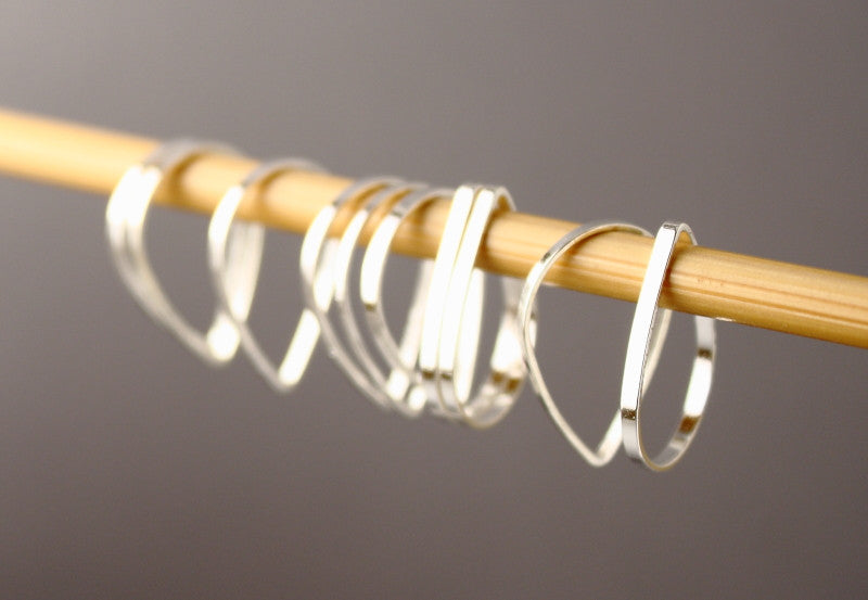 Simple Solid Snag-Free Raindrop Ring Stitch Markers for Knitting