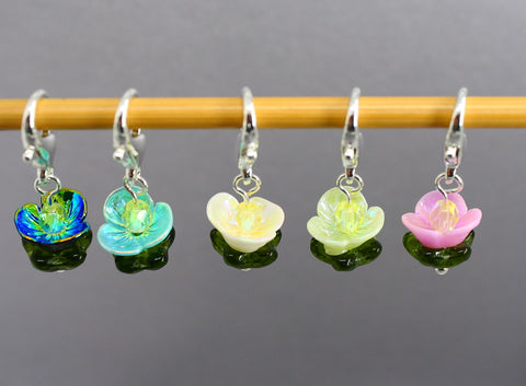 Waterlilies Stitch Markers for Crochet
