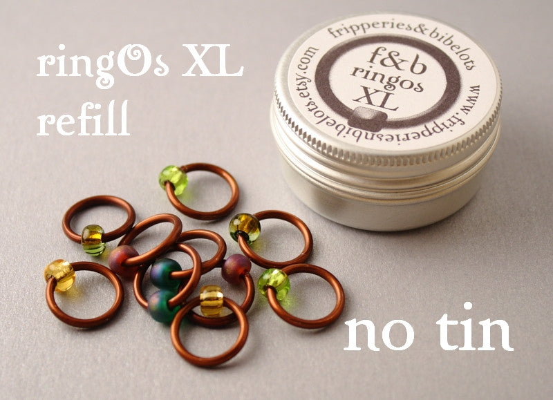 ringOs XL REFILL - Woodland - Snag-Free Ring Stitch Markers for Knitting
