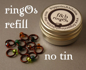 ringOs REFILL ~ Woodland ~ Snag Free Ring Stitch Markers for Knitting